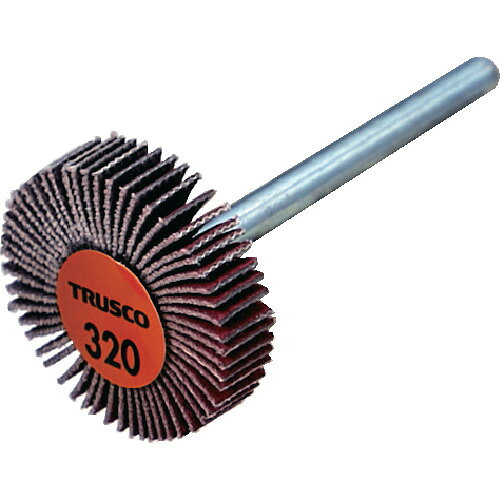TRUSCO セラミックフラップホイール 軸径3mm #320 外径25×幅5×軸長30 (10個入) TCF2505CE320 電動 油圧 空圧工具 研削研磨用品 フラップ軸付ホイール(代引不可)【送料無料】