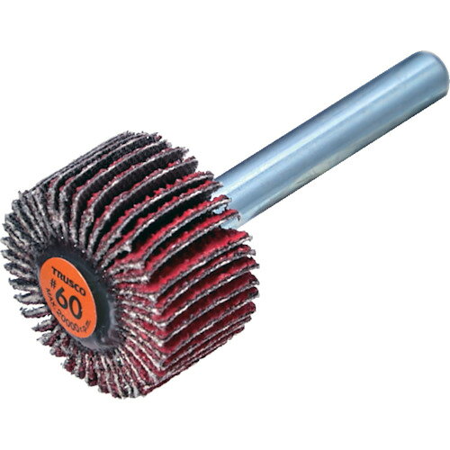 TRUSCO セラミックフラップホイール 軸径6mm #60 外径25×幅15×軸長40 (5個入) TCF2515CE60 電動 油圧 空圧工具 研削研磨用品 フラップ軸付ホイール(代引不可)【送料無料】
