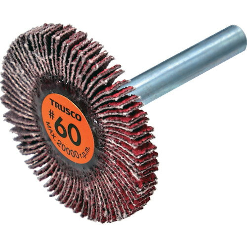TRUSCO セラミックフラップホイール 軸径6mm #60 外径40×幅5×軸長40 (5個入) TCF4005CE60 電動 油圧 空..