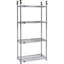 TRUSCO ステンレス製メッシュテンションラック W605XD457XH1978-2478 4段 TSMT244 物流 保管用品 物品棚 ステンレス棚(代引不可)【送料無料】(3)