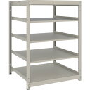 TRUSCO スチールラック 薄型ラック(耐荷重100Kg)900×595×H1200 5段単体 ネオグレー ネオグレー UL4365 物流 保管用品 物品棚 ...