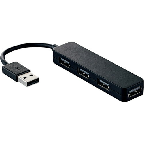 ELECOM USB2.0ハブ コンパクトタイプ 4ポート ブラック U2HSN4NBBK オフィス 住設用品 OA用品 ケーブル..