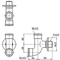 SANEI 二又ソケット JB10A13 工事 照明用品 管工機材 水道配管資材(代引不可)【送料無料】