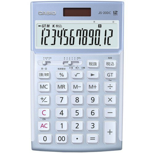 カシオ 本格実務電卓 ブルー JS20DCBUN オフィス 住設用品 オフィス備品 電卓(代引不可)【送料無料】