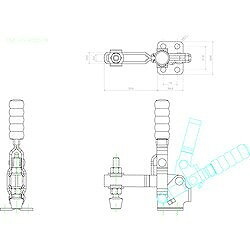 育良 下方押さえ型トグルクランプ 垂直ハンドル(31335) ISKHV4500M 手作業工具 クランプ バイス トグルクランプ(代引不可)