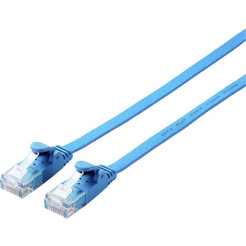 ELECOM ���ƥ��꡼6�б�LAN�����֥�(�ե�å�) 3m �֥롼 LDGF2BU3 �Żҵ��� ������������ LAN�����֥�(����Բ�)