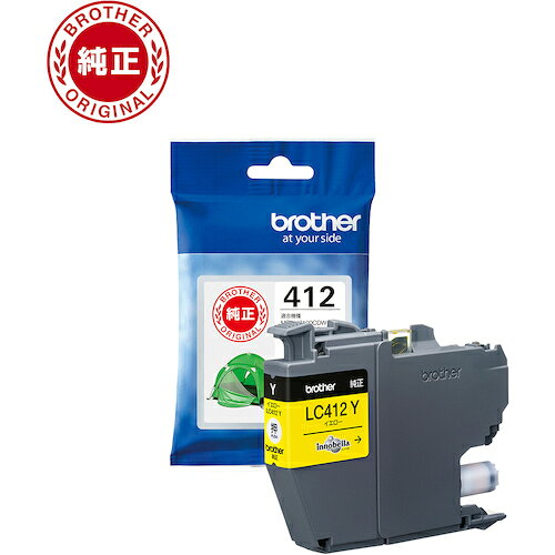 Refill Ink - brother LC412Y インクカートリッジ イエロー LC412Y オフィス 住設用品 OA用品 インク(代引不可)