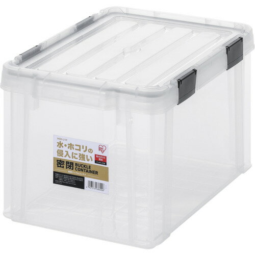 特長●水・ホコリの侵入に強く、耐水IPX5相当で密閉性の高いコンテナです。●荷台に乗せる際やスタッキングする際にバンドが止めやすいようにフタの四隅に溝の加工が施されています。用途●収納に。仕様●容量(L)：19.5●色：クリア／チャコールグレー●外形寸法(mm)間口：447●外形寸法(mm)奥行：295●外形寸法(mm)高さ：258●有効内寸(mm)間口：362●有効内寸(mm)奥行：240●有効内寸(mm)高さ：232材質／仕上●ポリプロピレン●スチレン系エラストマー原産国：日本【代引きについて】こちらの商品は、代引きでの出荷は受け付けておりません。【送料について】北海道、沖縄、離島は送料を頂きます。