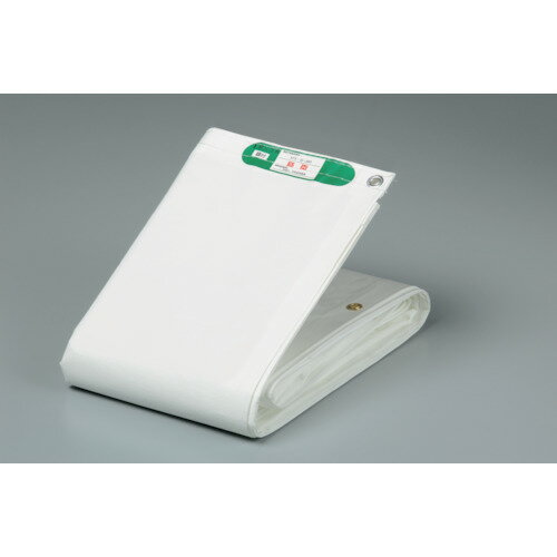 萩原 ターピー PE防炎シート ホワイト 5.4m×5.4m PEBOD5454 梱包用品 シート ロープ 防炎シート(代引不..