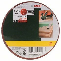ボッシュ サンディングペーパーセット125mm PRPEX125M25 電動 油圧 空圧工具 電動...