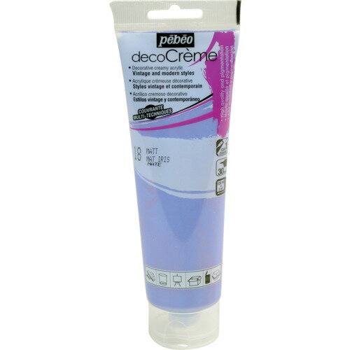 Pebeo デコクリーム 120mlマット アイリス 89018 工事 照明用品 塗装 内装用品 塗料(代引不可)