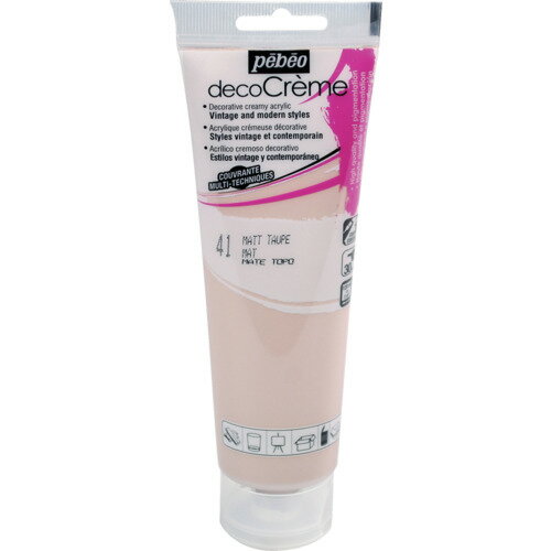 Pebeo デコクリーム 120mlマット トープ 89041 工事 照明用品 塗装 内装用品 塗料(代引不可)
