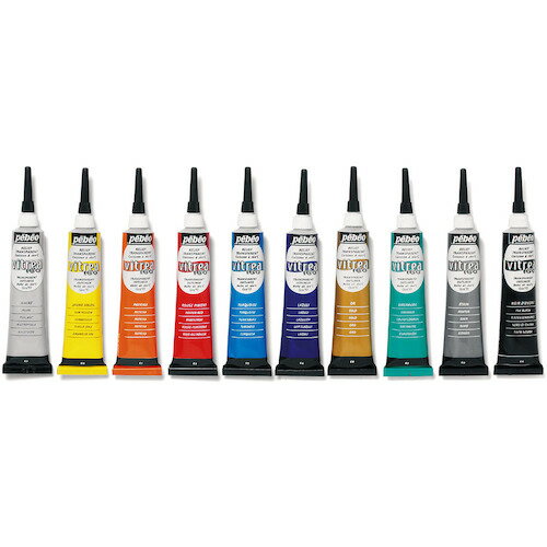 Pebeo ヴィトレア160アウトライナー 20mlx10色アソートセット 114100 工事 照明用品 塗装 内装用品 塗..