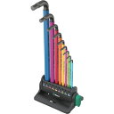 Wera 950/9 ヘックスプラスマルチカラー3 Lキーセット ミリサイズ ブラックレーザー 133165 手作業工具 ドライバー 六角棒レンチ ボールポイント六角棒レンチ(代引不可)【送料無料】(4)