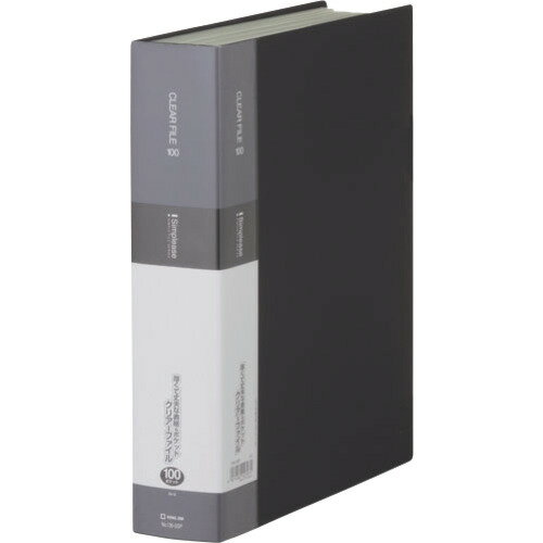 KING JIM シンプリ-ズクリア-ファイル100P 黒 1365SPBK オフィス 住設用品 文房具 ファイル(代引不可)