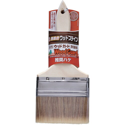 特長●アサヒペンおすすめの油性木部用塗料の推奨刷毛。●塗料の性質に適した毛組み。●厳選した化学繊維と豚毛を配合した独自の毛組みで塗りやすさと仕上がりの良さを実現。用途●油性木部用塗料の塗装作業に。●メーカー推奨塗料：アサヒペン油性ウッドガード外部用、アサヒペン油性強着色ウッドステイン仕様●刷毛幅(mm)：100●毛丈(mm)：50●玉厚(mm)：15●全長(mm)：233●適合塗料：油性木部塗料●形状：寸胴刷毛材質/仕上●毛材：化学繊維●豚毛注意●新しいハケは、使用前によくしごいて抜け毛を処理しておきます。原産国：中国【代引きについて】こちらの商品は、代引きでの出荷は受け付けておりません。【送料について】北海道、沖縄、離島は送料を頂きます。