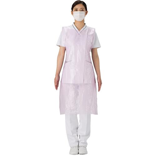 マツヨシ マイスコPEエプロン袖なし(ピンク) 24712704 50枚入 24712704 保護具 保護服 防護服 エプロン..
