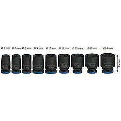 ボッシュ インパクトレンチ用ソケット 1/4インチ9pcsセット 2608003034 手作業工具...