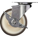 ハンマー Eシリーズオールステンレス 旋回式ウレタン車輪(ナイロンホイール)75mm ストッパー付 315EUR75 金物 建築資材 キャスター ステンレスキャ...