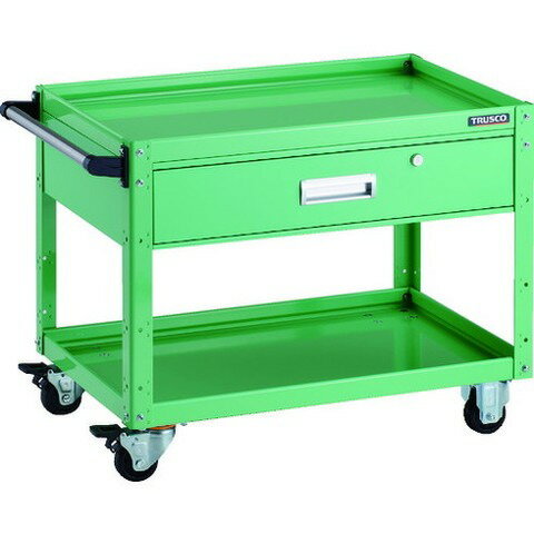 TRUSCO トラスコ イーグルワゴン 750X500XH600 深型1段引出付 YG色 EGW672YYG(代引...