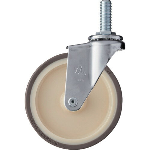 ハンマー ねじ込み式キャスター 420EAシリーズ 旋回式 車輪径125mm ウレタン車輪(ナイロンホイール ローラーベアリング)M16 420EAUB125 金物 建築資材 キャスター ねじ込み式ウレタン車(代引不可)