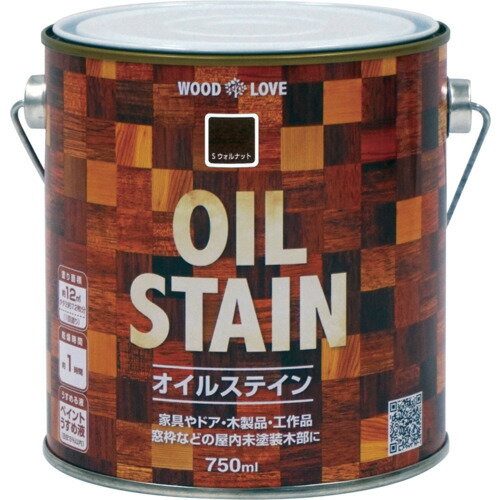 ニッぺ 油性オイルステイン 750ml Sウォルナット 300N064-750 4976124517235 工事 照明用品 塗装 内装..