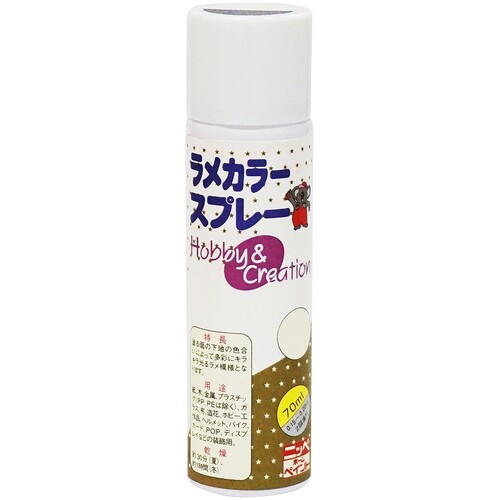 特長●スプレーするだけで、塗る面の下地の色合いによって多彩に光るラメ模様になります。●有害な鉛化合物、トルエンは原料として配合しておりません。用途●紙・木・金属・プラスチック（PE・PPは除く）・ガラス・鏡・布（リボン、Tシャツなど）・レジャー用品など。仕様●色：ゴールド●容量(L)：0.07●乾燥時間：約30分(夏30℃)約1時間(冬10℃)●塗布面積(［［M2］］)：0.15〜0.2材質/仕上●合成樹脂（アクリル）、顔料、有機溶剤原産国：日本【代引きについて】こちらの商品は、代引きでの出荷は受け付けておりません。【送料について】北海道、沖縄、離島は送料を頂きます。