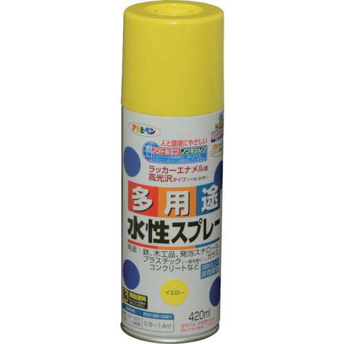 アサヒペン 水性多用途スプレー 420ML イエロー 566089 工事 照明用品 塗装 内装用品 塗料(代引不可)