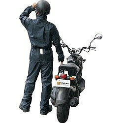 Makku デュアルフィットレインスーツ ネイビー L AS516024 保護具 作業服 雨具(代...
