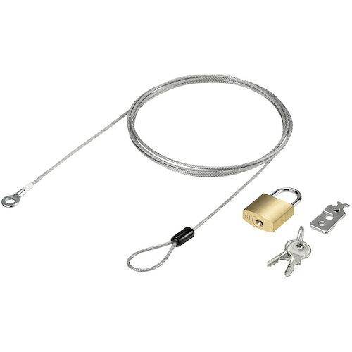 BUFFALO 南京錠01+ワイヤー付 統一キー No.1 BLN01T1 オフィス 住設用品 OA用品 セキュリティ器具(代引不可)