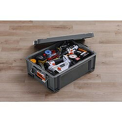 IRIS 299204 バックルコンテナ BL-22R チャコールグレー BL22RH 物流 保管用品 収...