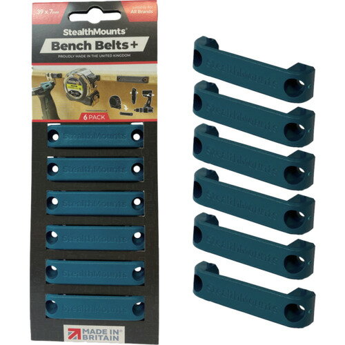 ステルスマウント ベンチベルト+(6個入り)ブルー BBPLBLU6 物流 保管用品 工場用保管設備 ツールホルダ..