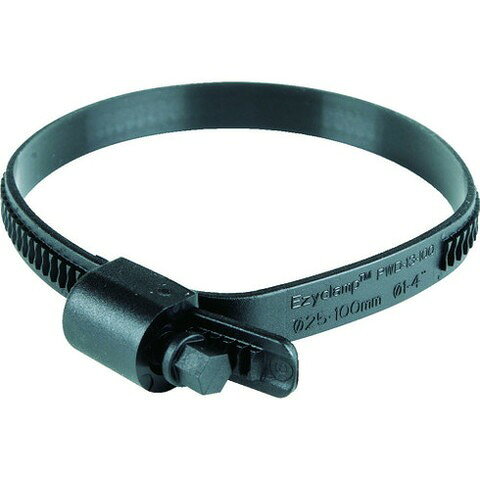 HCL 樹脂製ホースバンド Ezyclamp 締付径25.0~100.0mm 対辺8.0mm ナイロン66 PWD13100SCPA66BK(代引不可)【送料無料】