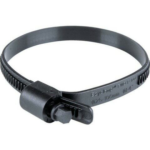 HCL 樹脂製ホースバンド Ezyclamp 締付径25.0~100.0mm 対辺8.0mm ナイロン12 PWD13100SCPA12BK(代引不可)【送料無料】