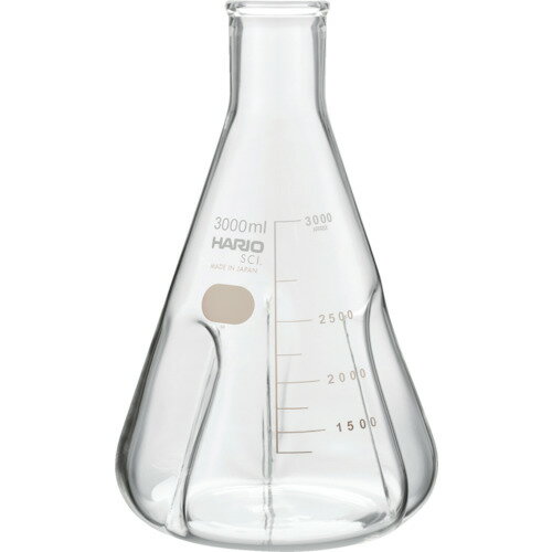 HARIO バッフル付き三角フラスコ3000ml BSF3LSCI 研究用品 理化学用品 フラスコ(代引不可)【送料無料】