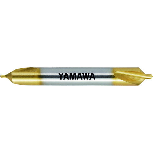 ヤマワ コーティング弱ねじれ溝A形90° センタ穴ドリル CD-Q V 2X90°X6 CDQV2X90X6 ...