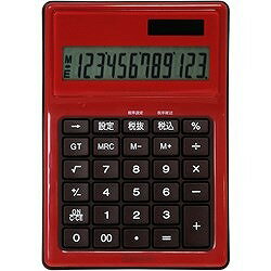 ナカバヤシ 電卓デスクトップ 防水タイプ M レッド ECDWR02RD オフィス 住設用品 オフィス備品 電卓(代引不可)