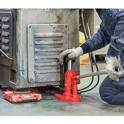 イーグル レバー回転 安全弁付爪つきジャッキ 爪能力1.2t E030 荷役用品 ウインチ ...