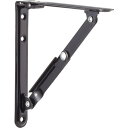 TANNER 折りたたみ棚受け 150mm 黒 FB150B 金物 建築資材 建築金物 棚受金具(代引不可)