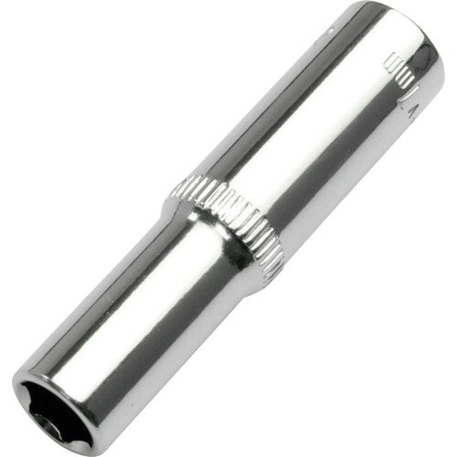 ●差込角1/4DR（6.3mm）のディープソケットです。●ボルトナットを傷めにくい面接触タイプです。●ショートソケットでは回せない、長いボルトに付いたナットを回すときなどに使用します。●全長(mm)：50●ソケット上外径(mm)：11●ソケット下外径(mm)：12●ソケット深さ(mm)：18●差込角：1/4DR（6.3mm）●角数：6PT●クロムバナジウム●差込角1/4DR（6.3mm）のディープソケットです。●ボルトナットを傷めにくい面接触タイプです。●ショートソケットでは回せない、長いボルトに付いたナットを回すときなどに使用します。●全長(mm)：50●ソケット上外径(mm)：11●ソケット下外径(mm)：12●ソケット深さ(mm)：18●差込角：1/4DR（6.3mm）●角数：6PT●クロムバナジウム【代引きについて】こちらの商品は、代引きでの出荷は受け付けておりません。【送料について】北海道、沖縄、離島は送料を頂きます。