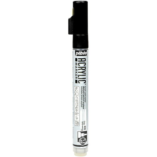 Pebeo アクリリックマーカー 1.2mm 細ラウンド グレイ ペベオ・ジャポン 工事 照明用品 塗装 内装用品 塗料 205735(代引不可)