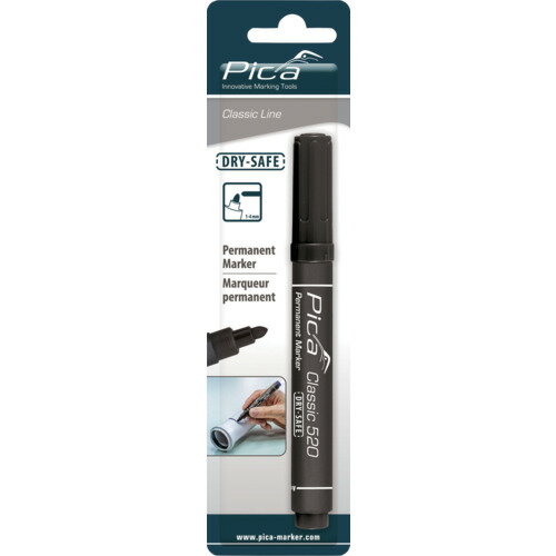ピカマーカー パーマネントマーカーClassic 黒(中字) Pica Marker社 工事 照明用品 溶接用品 工業用マーカー 52046SB(代引不可)(3.0)