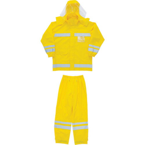 カジメイク 【売切廃番】視認性レディースレインスーツ イエロー S カジメイク 保護具 作業服 雨具 3830-11-S(代引不可)