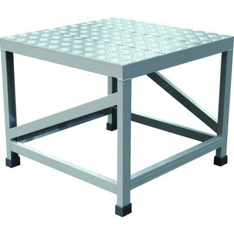 TRUSCO トラスコ アルミ製溶接一体構造型作業台 縞板タイプ 一段(完成品) W600×D600×H500 WTDBC6650(代引不可)【送料無料】