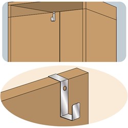 WAKI 吊金具 Z型 1 BK-381 15X15X75MM 和気産業 金物 建築資材 建築金物 吊金具 BK-381(代引不可)