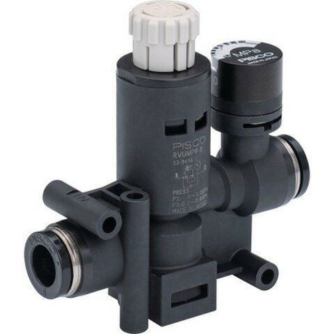 ピスコ レギュレータ プッシュロックタイプ 圧力ゲージ付ユニオン RVUMP64(代引不可)【送料無料】