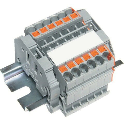 TRUSCO トラスコ スプリング式端子台2線式 6極 電線サイズ0.25~2.5 SPTB24A26P(代引不可)