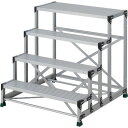TRUSCO トラスコ 作業用踏台 4段 ステップ奥行200 高サ1.0m 天板1000X400 TSF41010 組立品 組立設置不可(代引不可)【送料無料】