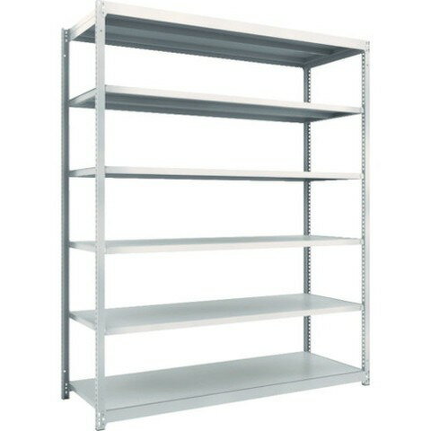 TRUSCO トラスコ M1.5型軽中量棚 1760X595X2100 6段単体 ネオグレー M1.57666 組立品 組立設置不可(代..