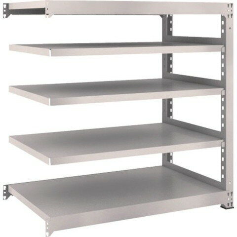 【商品詳細】●ボルトを1本も使用していないボルトレス構造で、分解・組み立て作業が簡単で、作業時間を大幅に短縮できます。●棚の段変更が、25mmピッチで、自由に調整、変更ができます。●高さ、奥行が同じであれば、増結することができます。また、支...